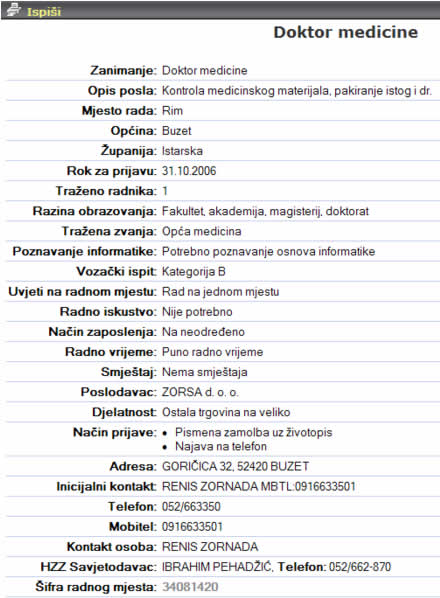 WEB poput papira sva�ta trpi: Slu�beni oglas HZZ na njihovim web stranicama 