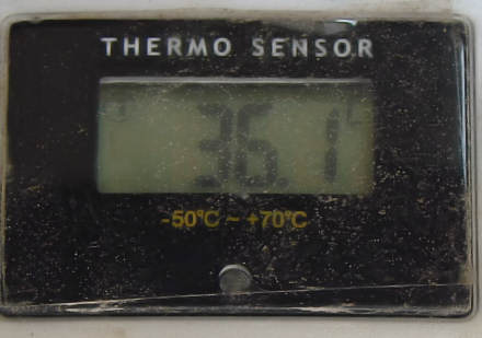 16.07.2010. to�no u podne temperatura u hladu bila je 36.1 �C